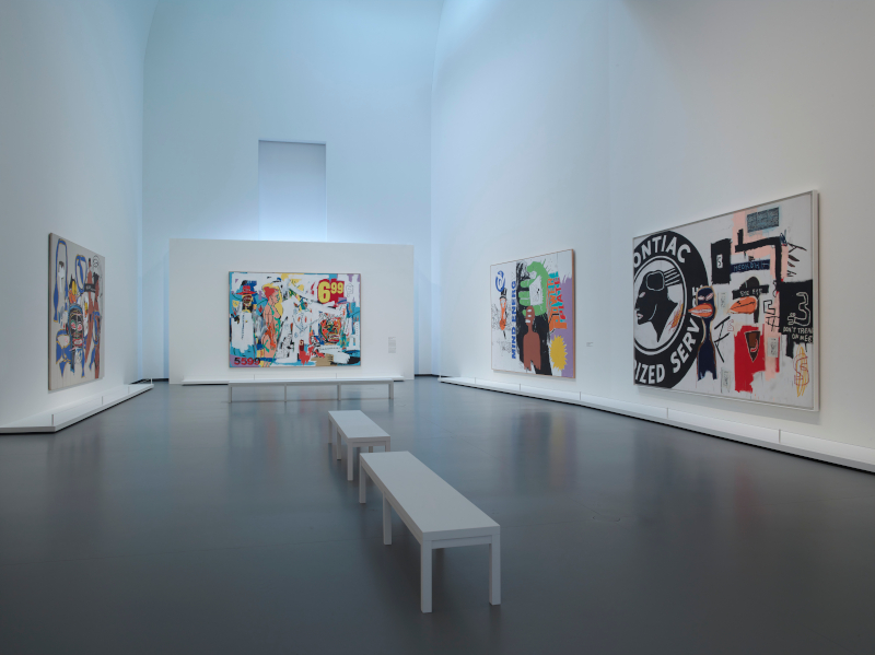 Basquiat x Warhol : à quatre mains : Vue d'installation de l'exposition Basquiat x Warhol : à quatre mains 